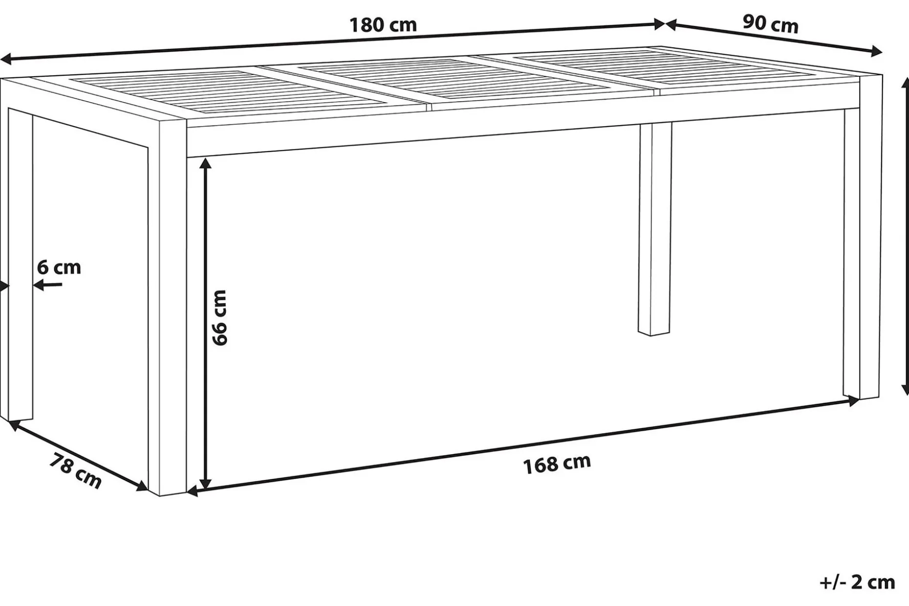 Bacoli Matbord Utomhus 180 cm