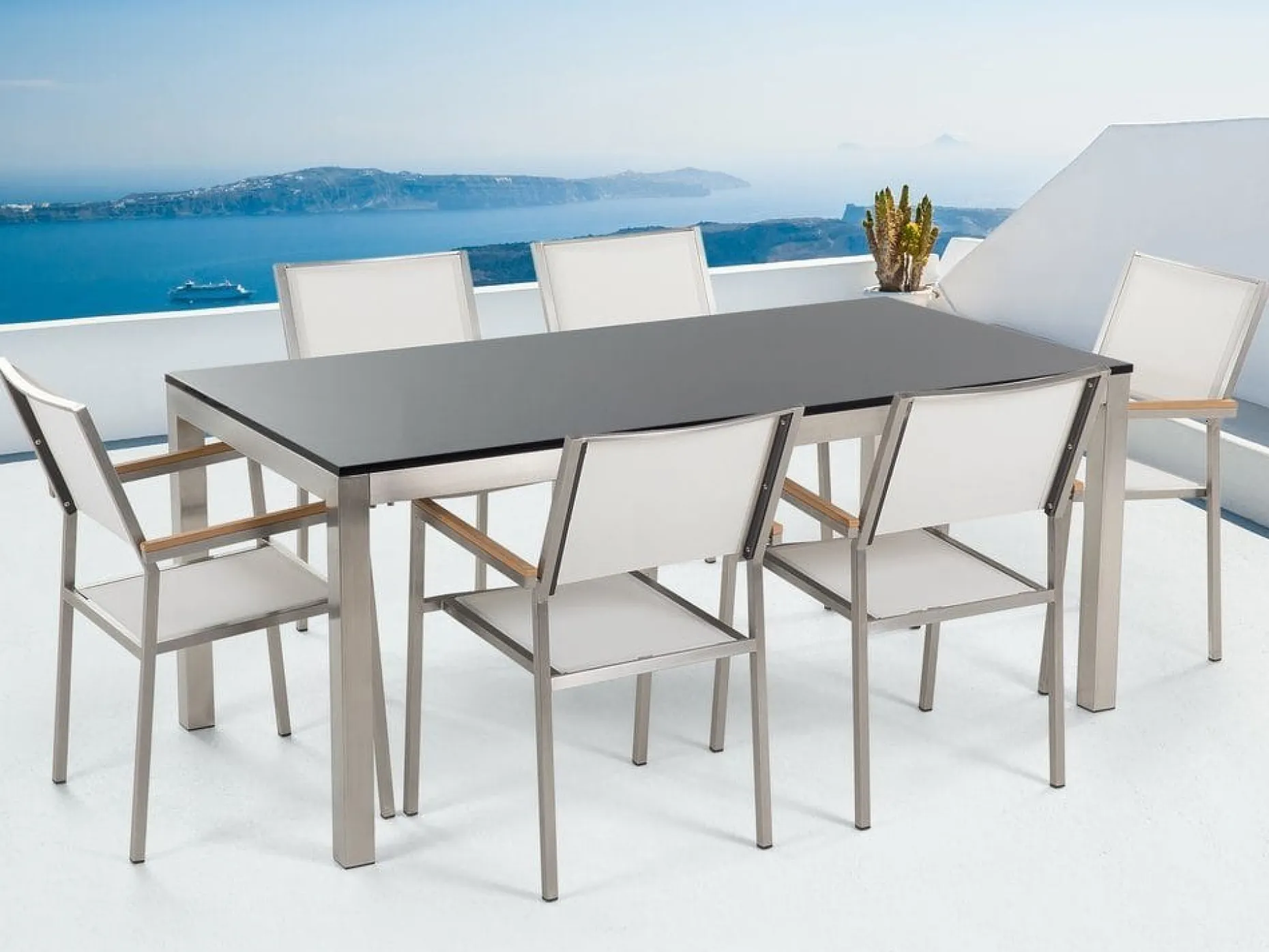 Bacoli Matgrupp Utomhus 180 cm + 6 Utestolar