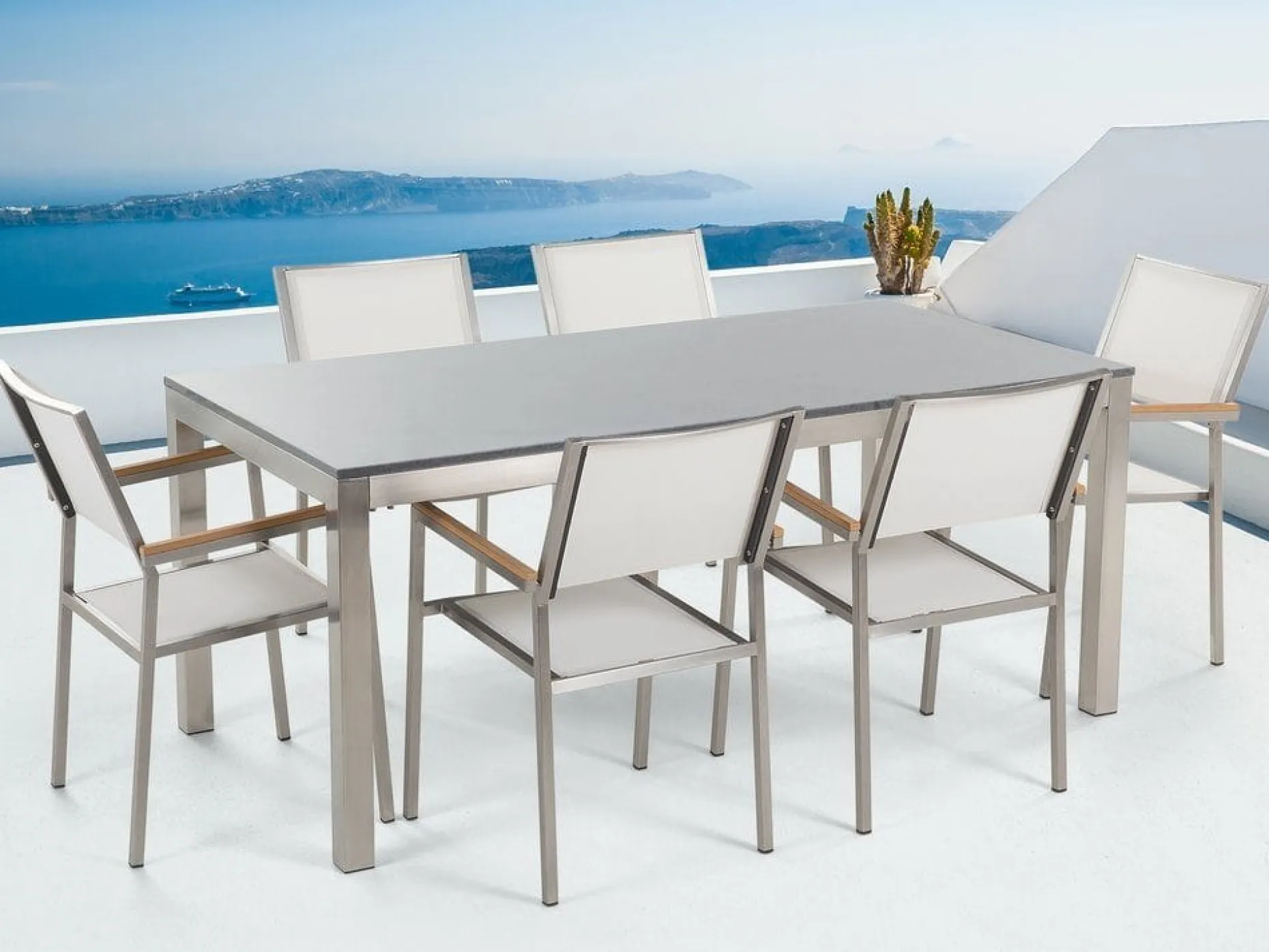 Bacoli Matgrupp Utomhus 180 cm + 6 Utestolar