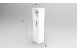 Badrumsförvaring Neubach 15x70 cm 2 Hyllor