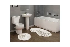 Badrumsmattset (2 delar) Elevate Grädde