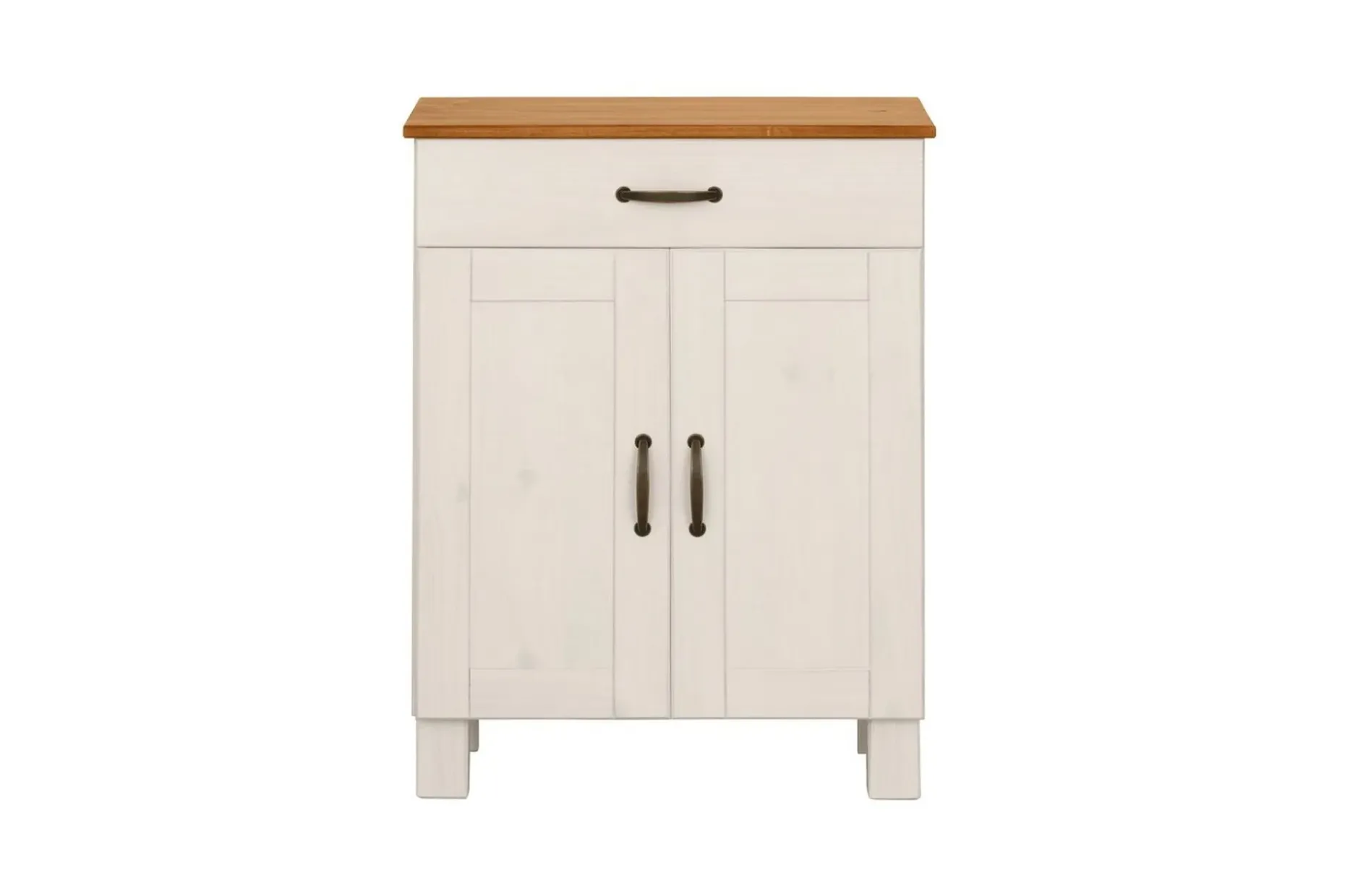 Badrumsskåp Alby 60x30x80 cm, Vit/Honung
