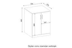Badrumsskåp Lanpher 70 cm