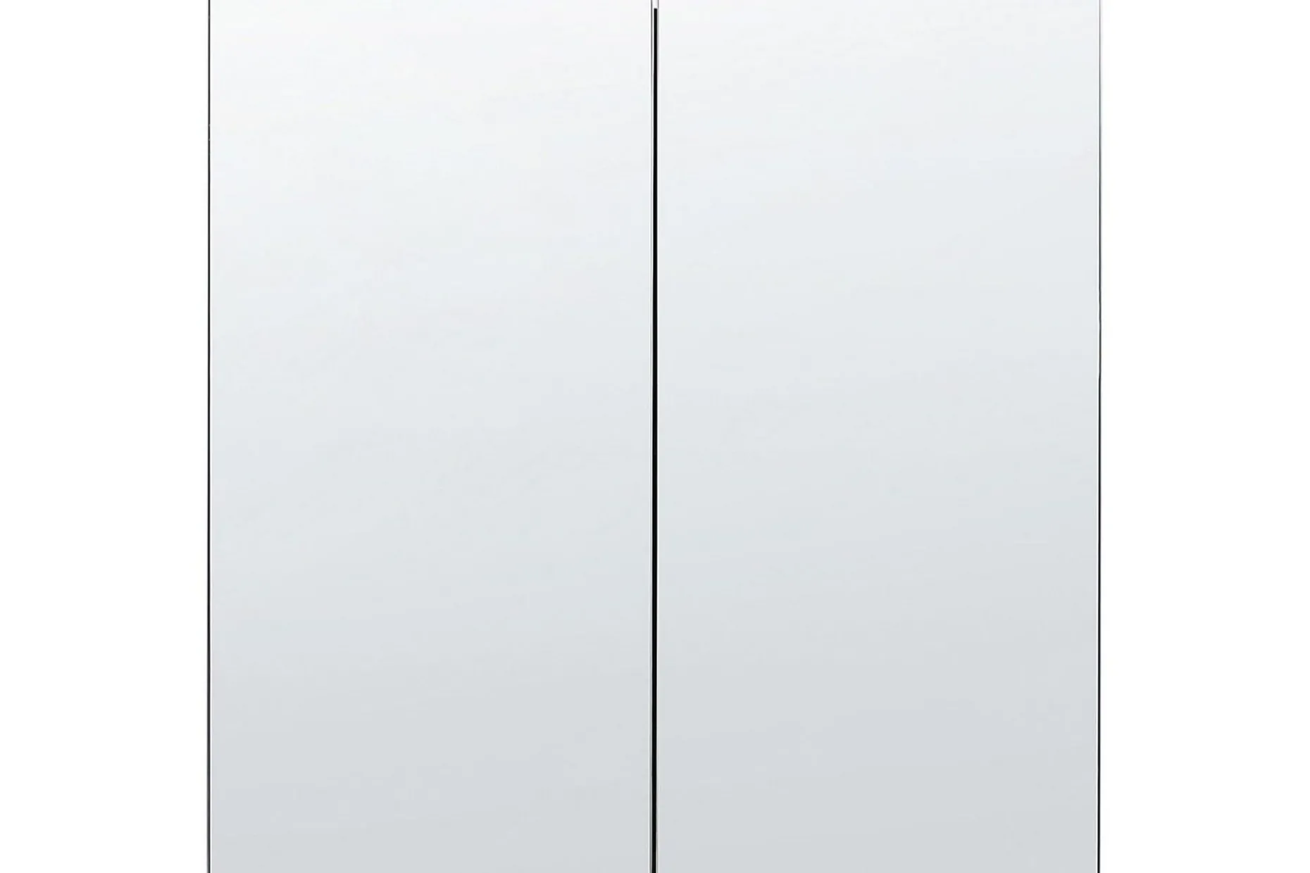 Badrumsskåp med spegel Navarra Svart, Silver, 60x14x60 cm