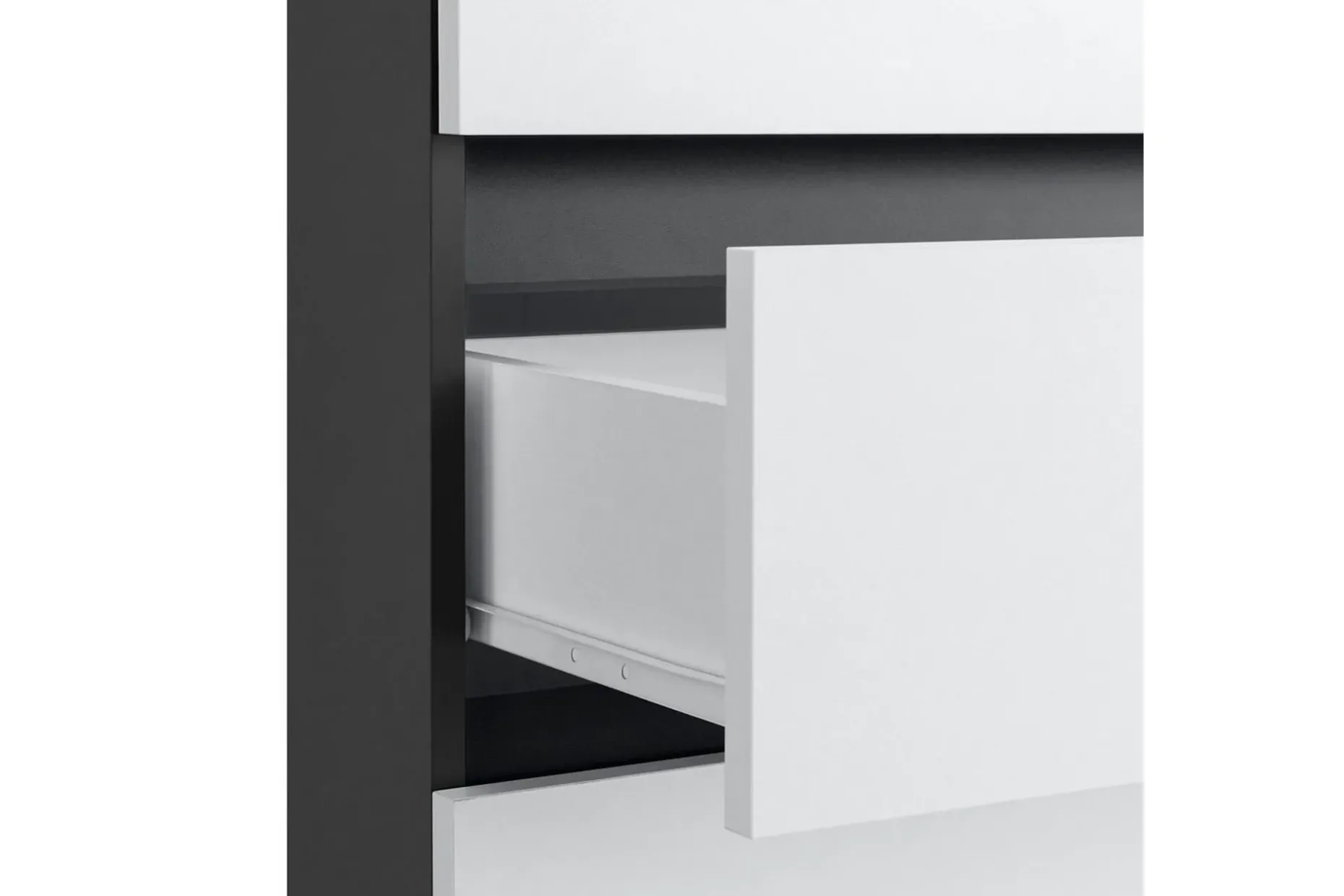 Badrumsskåp Wisla 76x35x98 cm, Antracit/Vit