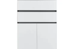 Badrumsskåp Wisla 76x35x98 cm, Antracit/Vit