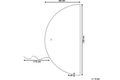 Badrumsspegel med LED Loue 60x4x120 cm