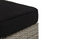 Bahamas Divanmodul - Loungebord utomhus 75x75 cm till soffgrupp i konstrotting med glasskiva