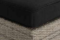 Bahamas Divanmodul - Loungebord utomhus 75x75 cm till soffgrupp i konstrotting med glasskiva