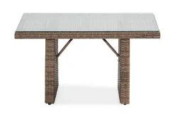 Bahamas Loungebord och Soffbord Utomhus 100 cm Konstrotting Glas