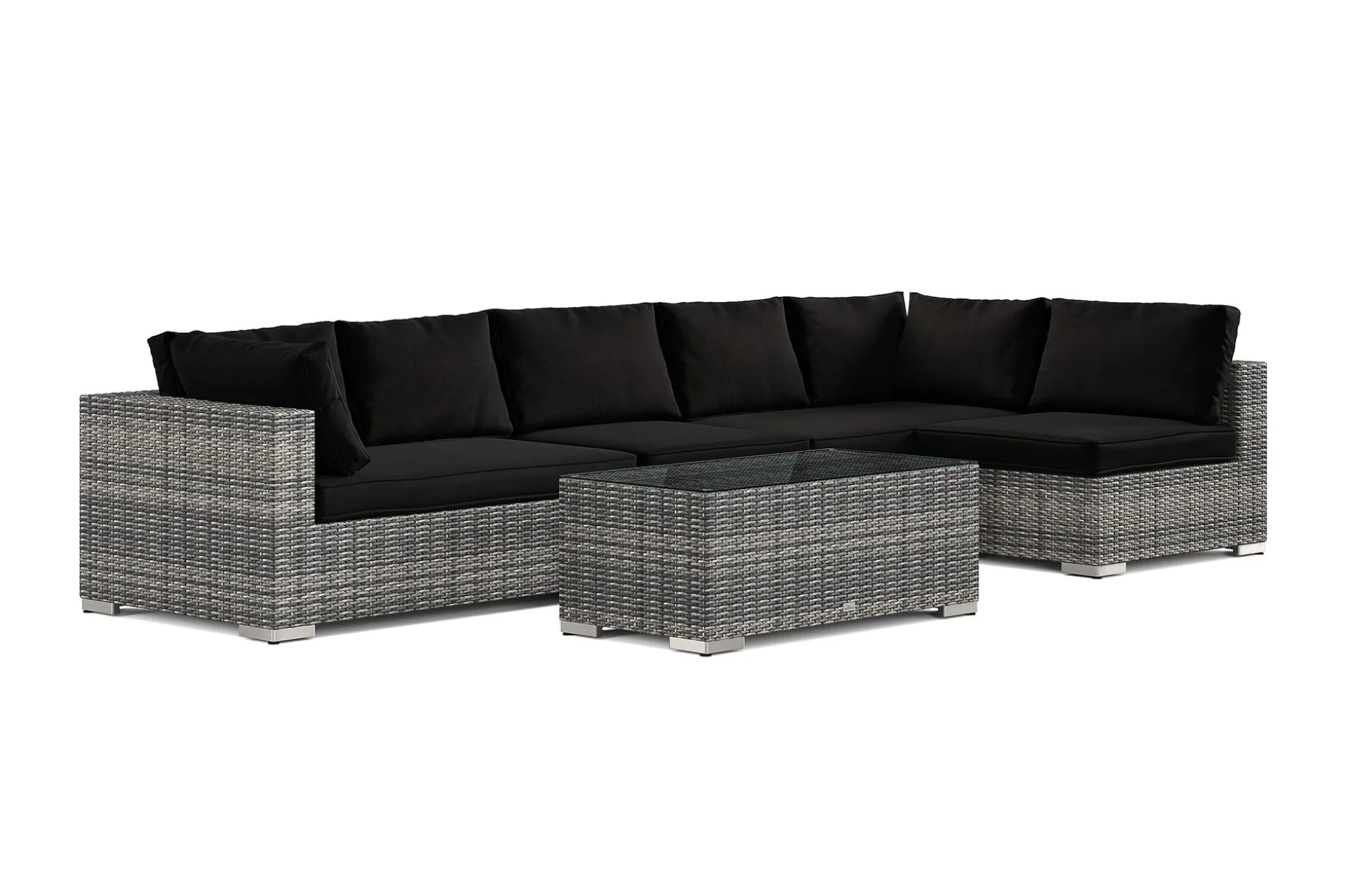 Bahamas utomhus loungegrupp 6-sits med vändbar schäslong och bord