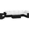 Bahamas utomhus L-soffa vänster 8-sits med fåtölj och bord