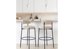 Barstol Allison set om 2 Beige-Svart
