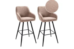 Barstol Casmalia set om 2 Beige/svart