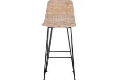 Barstol Cassita set om 2 Natur-Beige-Svart