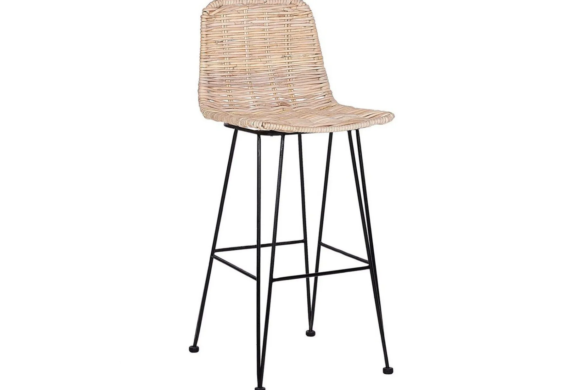 Barstol Cassita set om 2 Natur-Beige-Svart