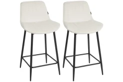 Barstol Dubrovnik set om 2 Beige-Svart