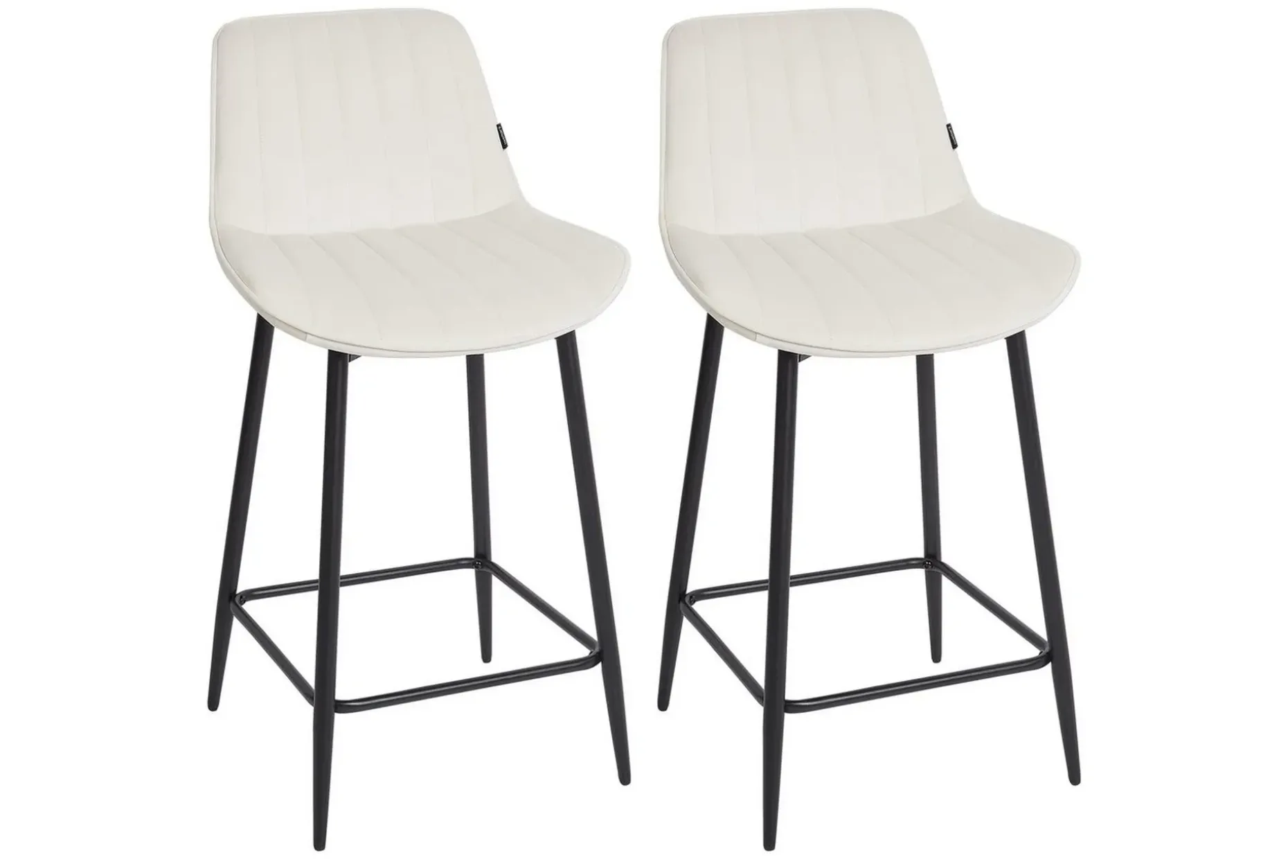 Barstol Dubrovnik set om 2 Beige-Svart