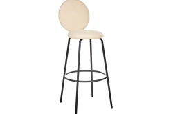 Barstol Emery set om 2 Beige-Svart