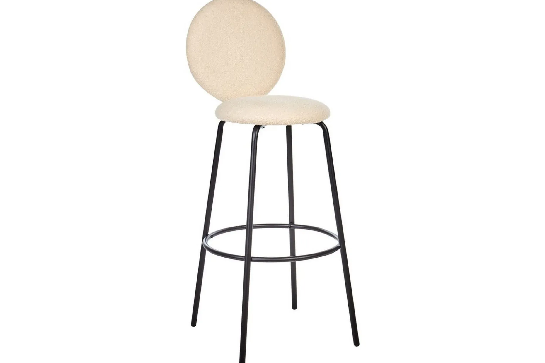Barstol Emery set om 2 Beige-Svart