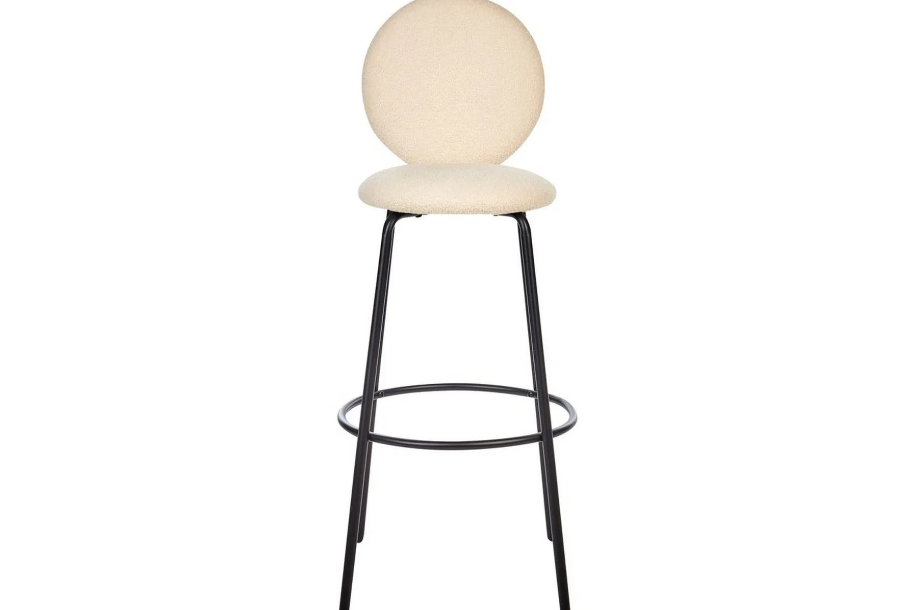 Barstol Emery set om 2 Beige-Svart