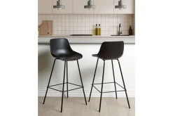 Barstol Emmet set om 2 Svart