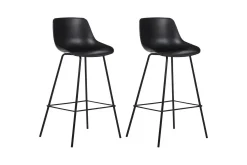 Barstol Emmet set om 2 Svart