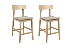 Barstol Isanti set om 2 Ljus Trä-Beige