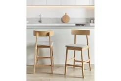 Barstol Isanti set om 2 Ljus Trä-Beige