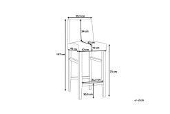 Barstol Madison 2 st 42 cm