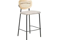 Barstol Mayetta set om 2 Natur-Beige-Svart