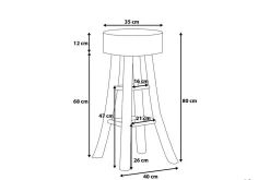 Barstol Walton 40 cm