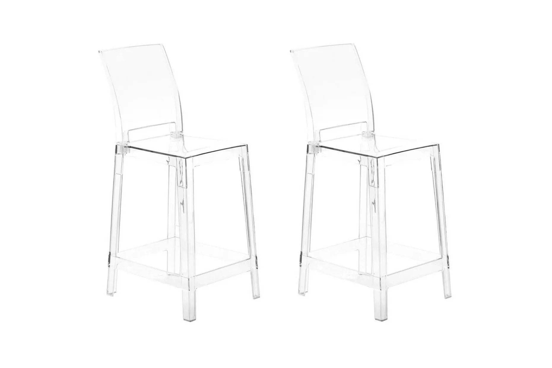 Barstol Wellington set om 2 Transparent