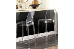 Barstol Wellington set om 2 Transparent