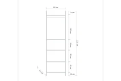 Batler Garderob 52x104 3 Dörrar