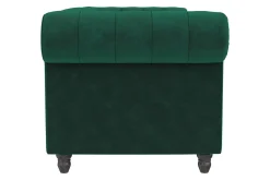 Bäddsoffa Felix 236x87x83 cm, Mörkgrön, Sammet