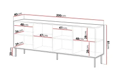Belonger Byrå 200 cm
