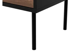 Belonger Smalt Vitrinskåp 40 cm djup 53 cm bred 182 cm hög Mörkt Trä Glas