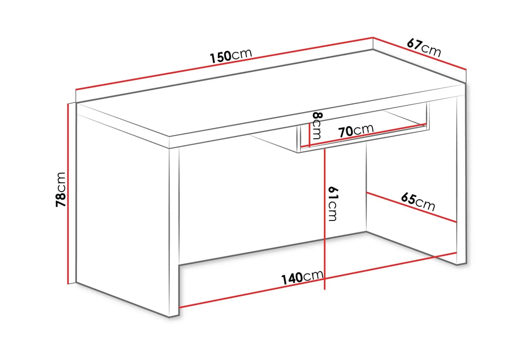 Benavila Skrivbord 150 cm