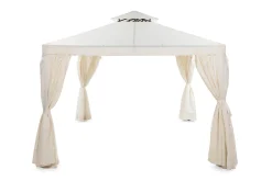 Bermuda komplett paviljong inkl tak och väggar 3x4m - Offwhite