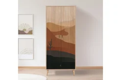 Bertoaria Garderob 80x190 cm Brun