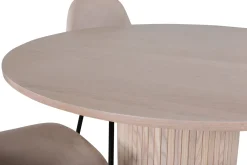 Bianca Matgrupp 110 cm Rund med 4 Polar stolar