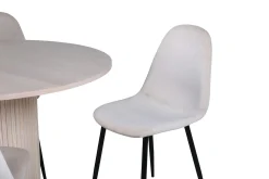 Bianca Matgrupp 110 cm Rund med 4 Polar stolar