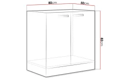 Bianco Skåp för tvättmaskin 80x52x82 cm
