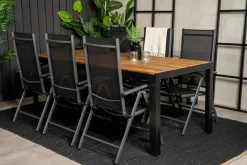 Bois Matgrupp Utomhus 200cm + 6 Break Positionsstolar