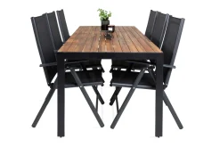 Bois Matgrupp Utomhus 200cm + 6 Break Positionsstolar