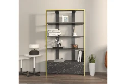 Bokhylla Ossin Svart / Marmor