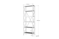 Bokhylla Suadiye Bokhylla 50 cm Antracit,Svart