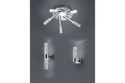 Bolsa H2O LED Plafond rund krom/ bubbelglas