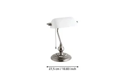 Bordslampa Eglo Banker Nickel Vit